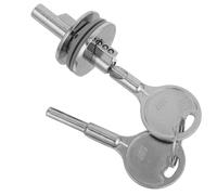 IWOWHERO Serrure pour Porte Vitrée Renforcée avec Clé de Remplacement Verrou de Sécurité pour Portes Coulissantes de Vitrine et Congélateur Pièce de Rechange Solide pour Réfrigérateur