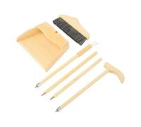 IWOWHERO Set Balai à Poils Doux et Pelle à Poussière à Long Manche Balai Ergonomique pour Nettoyage Intérieur et Extérieur Adapté Sols Bois Carrelage Maison et Garage