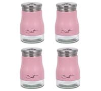 IWOWHERO Set de 2 Bouteilles de Rangement Cuisine en Verre Couvercle Inox pour Sel et Chocolat, Pratique et Élégant pour Usage à Domicile ou Camping