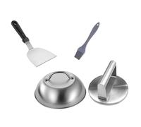 IWOWHERO Set de Presse-Hamburger Acier Inoxydable Moule à Galette Résistant et Facile à Nettoyer Outil Pratique pour Fabrication de Steaks Hachés à Domicile et Barbecue