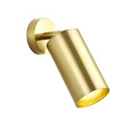 IWOWHERO Spotlight Mural Rétro LED Doré Orientable Plafonnier Simple Tête avec Lumière Chaude Éclairage pour Magasin Salon et Maison