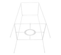 IWOWHERO Structure D’Abat-Jour en Fer Blanc 26 CM Hauteur Support de Lampe de Table DIY Douille E27 Armature Métallique Géométrique Cage Suspendre Protection de Fil Compatible Lustre