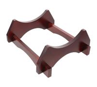 IWOWHERO Support en Bois Massif pour Fût de 5l Rouge Foncé - Porte-tonneau à Vin Décoratif, Socle Stable pour Distributeur de Boissons, Casier à Vin pour Mobilier de Bar à Domicile et