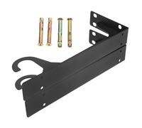 IWOWHERO Support Mural Triangulaire Robuste avec Crochet Support Métallique 12 Pouces Noir Capacité Charge Élevée pour Penderie et Étagère Murale Rangement Chambre et Dressing