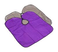 IWOWHERO Tablier de Coiffeur Imperméable 2 Pièces Violet Motifs Ondulés, Taille Unique, Plastique Résistant et Facile à Nettoyer, Accessoire Professionnel pour Salon de Coiffure et Barbier