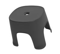IWOWHERO Tabouret de Salle de Bain Antidérapant en Plastique Noir, Petit Marchepied Polyvalent Léger pour Se Chausser, Usage Maison, la Cuisine et Camping-Car, 1 Pièce, Adapté Garçon