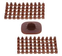 IWOWHERO Tampons Alphabet pour Pâte Polymère 3pcs en Plastique Marron Surface Lisse et Résistance Déformation, Outil DIY pour Créations Artisanales