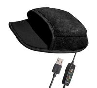 IWOWHERO Tapis de Souris Chauffant USB D’Hiver, Réglage Trois Niveaux, Noir