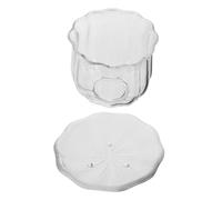 IWOWHERO Tasse Verre Transparent Forme de Citrouille avec Sous-verre Résistante Chaleur pour Cérémonie de Thé Kung Fu Maison et Salon de Thé