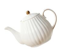 IWOWHERO Théière en Céramique Blanche Distributeur de Lait Bouilloire en Porcelaine Européenne Service à Thé pour Maison et Bureau Ensemble de Thé pour Moment de Détente Usage