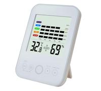 IWOWHERO Thermomètre Hygromètre Intérieur Digital Sans Pile Écran LED Large Mesure Précise Température et Humidité Support Table pour Maison Bureau Chambre