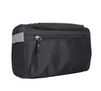 IWOWHERO Trousse de Maquillage Polyvalente en Tissu Oxford Noir Paquet de Rangement Étanche 25X14X13 CM pour Voyage Pochette Cosmétique Compacte et Pratique pour Produits de Toilette et