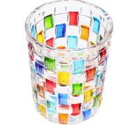 IWOWHERO Verre à Jus Peint Verre Transparent Tasse à Boire Colorée Gobelet Élégant Déjeuner et Dessert pour Maison et Restaurant