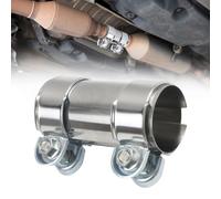 IWTBNOA Collier de serrage double pour tuyau d'échappement, Ø 55mm / L: 125mm Manchon Echappement, Collier Echappement Double Universel pour tuyau d'échappement Voiture Moto Camions