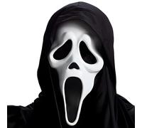 IWTBNOA Masque Scream Halloween, Ghost Face, Horreur Effrayant, Ghostface Réaliste en Latex, Film d'Horreur pour Accessoires de Cosplay Fête