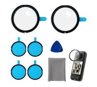 iwui Protecteurs de Lentille Panoramique Compatible avec Insta360 X3, Accessoire de Protection Durable et Transparent, Anti-Chocs, Ultra-Fine, Kit Installation Sans Bulles Inclus