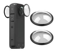 iwui Protecteurs de Lentille Panoramique Ultra-Clair Compatible avec Insta360 X4, Housse de Protection Double protège-Objectif PC, Durable et Transparent, Anti-Chocs, Ultra-Fine