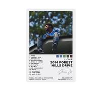 IWVFJBAQ J. Cole 2014 Forest Hills Drive Poster sur toile pour décoration de chambre à coucher, bureau, chambre, cadeau 60 x 90 cm