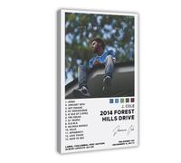 IWVFJBAQ J. Cole 2014 Forest Hills Drive Poster sur toile pour décoration de chambre à coucher, bureau, chambre, cadeau 30 x 45 cm