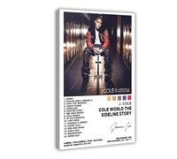 IWVFJBAQ J. Cole World The Sideline Story Album Poster sur toile Décoration murale pour salon, chambre à coucher 30 x 45 cm