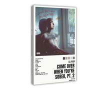 IWVFJBAQ Poster de l'album Lil Peep Come Over When You're Sober, Pt. 2 - Impression sur toile - Décoration murale pour salon, chambre à coucher - 50 x 75 cm