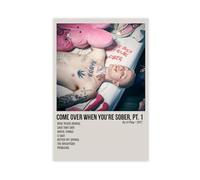 IWVFJBAQ Poster sur toile Lil Peep Come Over When You're Sober, Pt. 1 album pour décoration de chambre à coucher, bureau, chambre, cadeau 30 x 45 cm