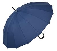 iX-brella Long - Parapluie de qualité supérieure en 16 pièces avec mécanisme automatique résistant aux tempêtes, Bleu Insignia, 100 cm, Parapluie de poche automatique