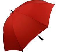 iX-brella Parapluie de golf Full-Fiber XXL 130 cm léger résistant aux tempêtes avec poignée souple, rouge foncé, 130 cm, Parapluie de golf XXL