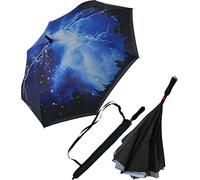 iX-brella Parapluie inversé pour ouvrir automatiquement retourné, Thunderstorm, 104 cm