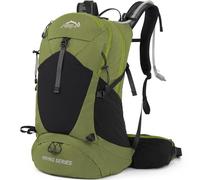 IX INOXTO Sac à dos de randonnée imperméable, poche d'eau de 3 L, housse de pluie – Vert foncé