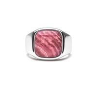 IX Studios Cushion Signet Rhodocrosite Bagues 22 ct. Argent DMN0282RHRHOCR56 - Unisex - Argent 925