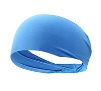 IXCVBNGHS Bandana de Sport pour Homme et Femme, à séchage Rapide, Bandeau de Transpiration élastique pour l'extérieur, Bandeau Anti-Transpiration, Bandeau d'exercice évacuant l'humidité (Bleu), Petit