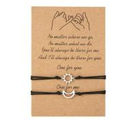 IXDEAXLY Bracelets en forme de poisson Yin Yang pour femmes et hommes assortis avec disque noir et blanc Tai Chi Couples Amitié BFF Bracelets Cadeau Bijoux, Adjustable, Zinc, Pas de gemme