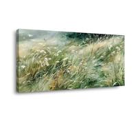 IXEHOH Impressionniste Prairie Paysage Toile, Grande Décoration Murale pour Salon, Horizontal Peinture Murale Nature, Affiches et Impressions Esthétiques 30x60cm