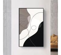 IXEHOH Large Modern Abstract Canvas Wall Art for Living Room, Art Mural Abstrait Minimaliste Tons Neutres, Décoration Murale Verticale pour Bureau Chambre Salon 70x100cm