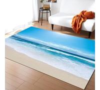IXEHOH Tapis de Plage et de mer pour Salon, Moderne, à Poils Ras, Fin, décoration de Chambre à Coucher, pour Salle de Classe, dortoir, entrée, Bureau, Salle à Manger (150 x 180 cm)