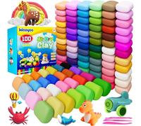Ixiaoyoo Pate a Modeler - 100 Couleurs Argile Autodurcissante Pâte à Modeler Magique pour enfants, Jouets Cadeaux pour Enfants de 3, 4, 5, 6, 7, 8 Ans et Plus