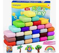 Ixiaoyoo Pate a Modeler - 30 Couleurs Argile Autodurcissante Pâte à Modeler Magique pour enfants, Jouets Cadeaux pour Enfants de 3, 4, 5, 6, 7, 8 Ans et Plus