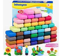 Ixiaoyoo Pate a Modeler - 50 Couleurs Argile Autodurcissante Pâte à Modeler Magique pour enfants, Jouets Cadeaux pour Enfants de 3, 4, 5, 6, 7, 8 Ans et Plus