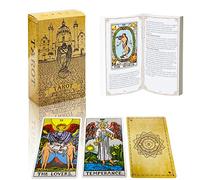 IXIGER Jeu de 78 cartes de tarot classique avec guide pour débutants et experts, jeu de cartes de tarot durables, taille standard 12,1 x 7 cm, jeu de révélation du futur.