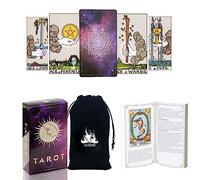 IXIGER Jeu de cartes de tarot avec guide (français non garanti), cartes de tarot pour débutants et experts, lot de cartes de tarot, taille standard, 12,1 x 7 cm, 78 cartes de tarot classiques