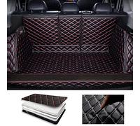 IXITAB Tapis De Coffre Tout Compris pour Toyota RAV4 Hybrid 2019 2020 2021, Bac de Coffre ImerméAbles AntidéRapant Tapis Doublure Coffre Voiture Protection Accessories,C Black Red