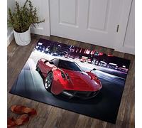 IXITAB Tapis De Voiture De Sport De Course pour Salon Chambre À Coucher Décor Tapis De Table Tapis D’Entrée De Porte Chambre Salle De Bain Cuisine Antidérapante Tapis 80X120Cm