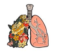 Ixkbiced Style Punk Épingles en émail Coeur Dissection Cerveau Poumon Broche Manteau Épinglette Badges Cadeau pour Un ami épingles en émail Mignon drôle Adulte en métal Enfants