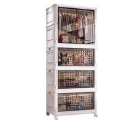 IXMLDAXD Armoire Pliante, Armoire Pliable à roulettes avec Portes magnétiques, 6 Compartiments démontables et combinables volonté(75 * 41 * 183cm)