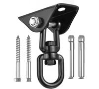 IXMLDAXD attaché au plafond, Ensemble de 1 crochet fixation noir for chaise, pivotant à 360°