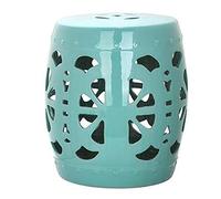 IXMLDAXD Bataille de céramique, Grand Tabouret de Tambour en céramique Creux, Tabouret de canapé de Salon, Chaise d'étude, décoration de Table de Chevet.(Blue)