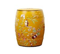 IXMLDAXD Bataille de céramique, Nouveau Tabouret de Tambour de Style Chinois, Tabouret en céramique for Salon, Tabouret Guzheng, jetée brodée en Porcelaine for Salle d'étude.(Yellow)