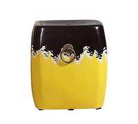 IXMLDAXD Bataille de céramique, Tabouret de Tambour en céramique, Tabouret carré for Tabouret de Chaussures, Ornements décoratifs, Tabouret de jetée brodé rétro.(Yellow)