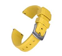 IXMLDAXD bracelet de montre， Bracelet de montre en caoutchouc, sangle à dégagement rapide, support coulissant, sangles en caoutchouc, étanche, plongée(Yellow,22mm)